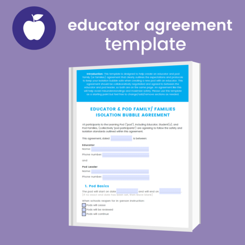 Download the FREE educator and family agreement template!